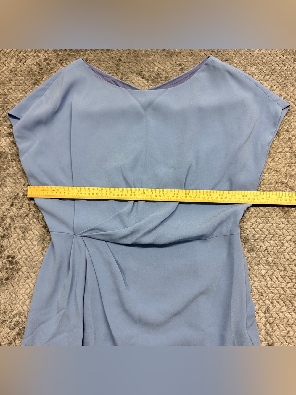 MM Lafleur Sky Blue Draped Midi Dress - Picture 12 of 13